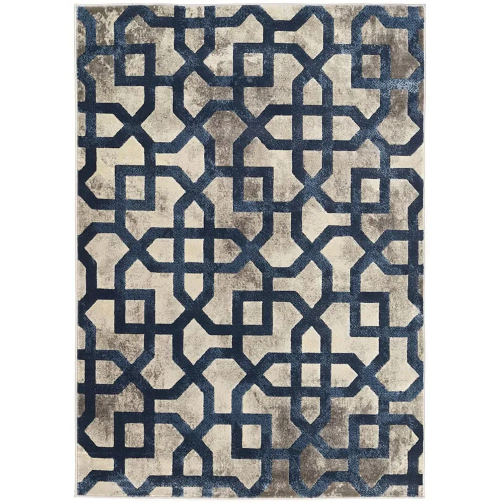 Avanti Geometric Rug - Grey, Polypropylene image