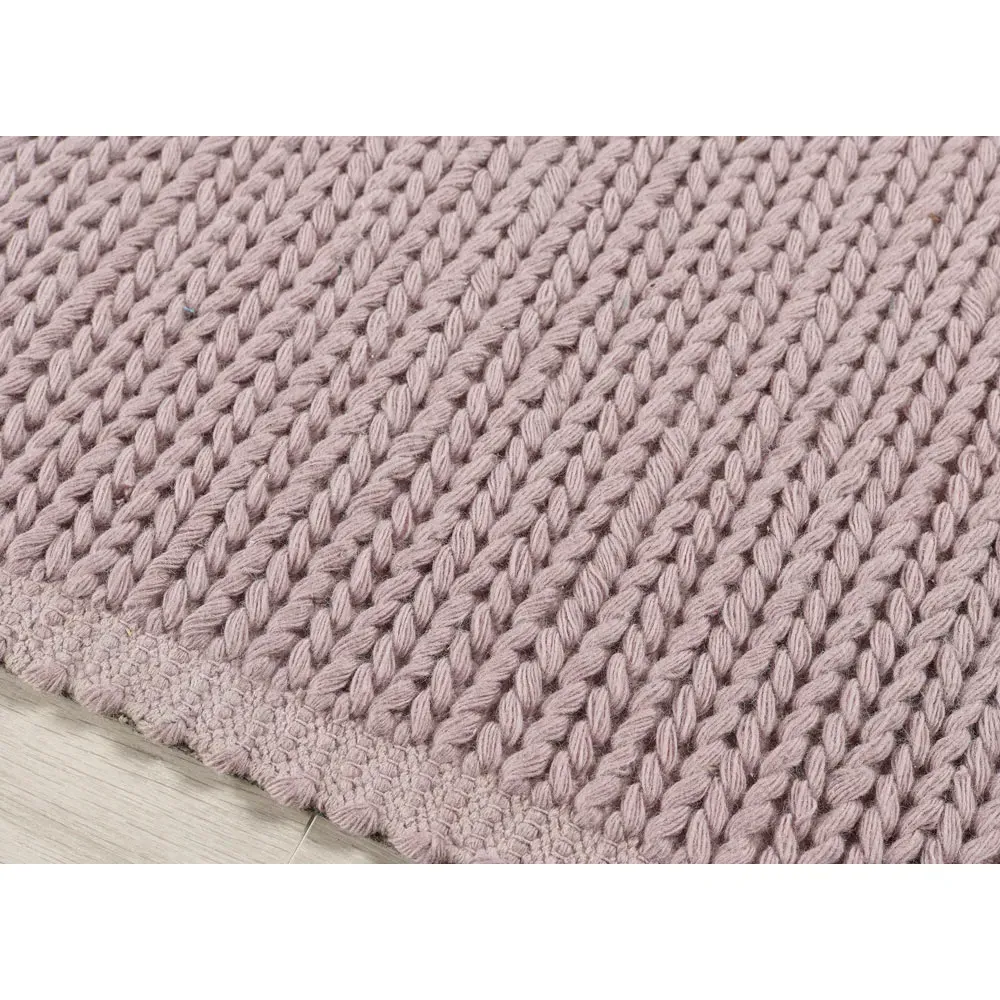 Cable New Blush Rug 120 x 170cm - Pink, Wool
