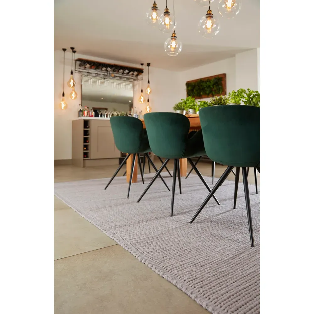 Cable Rug - Warm Grey, Wool