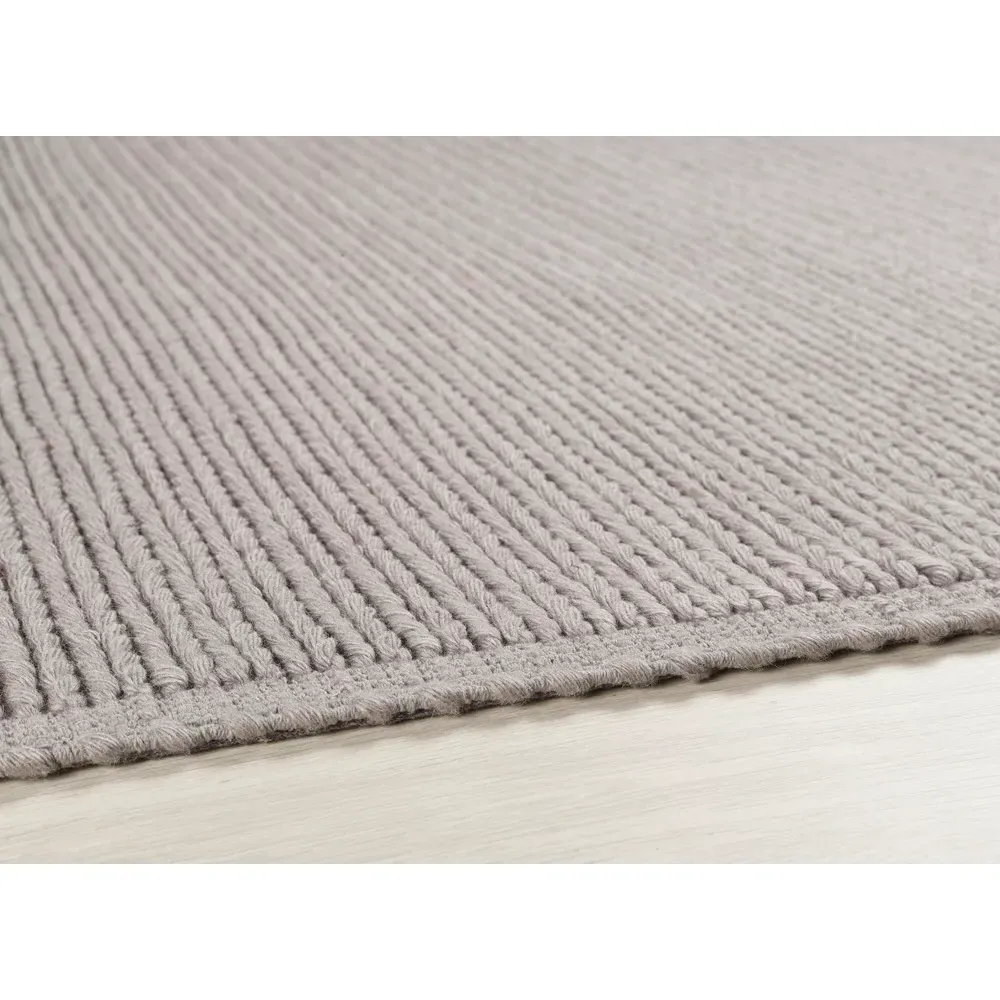 Cable Rug - Warm Grey, Wool