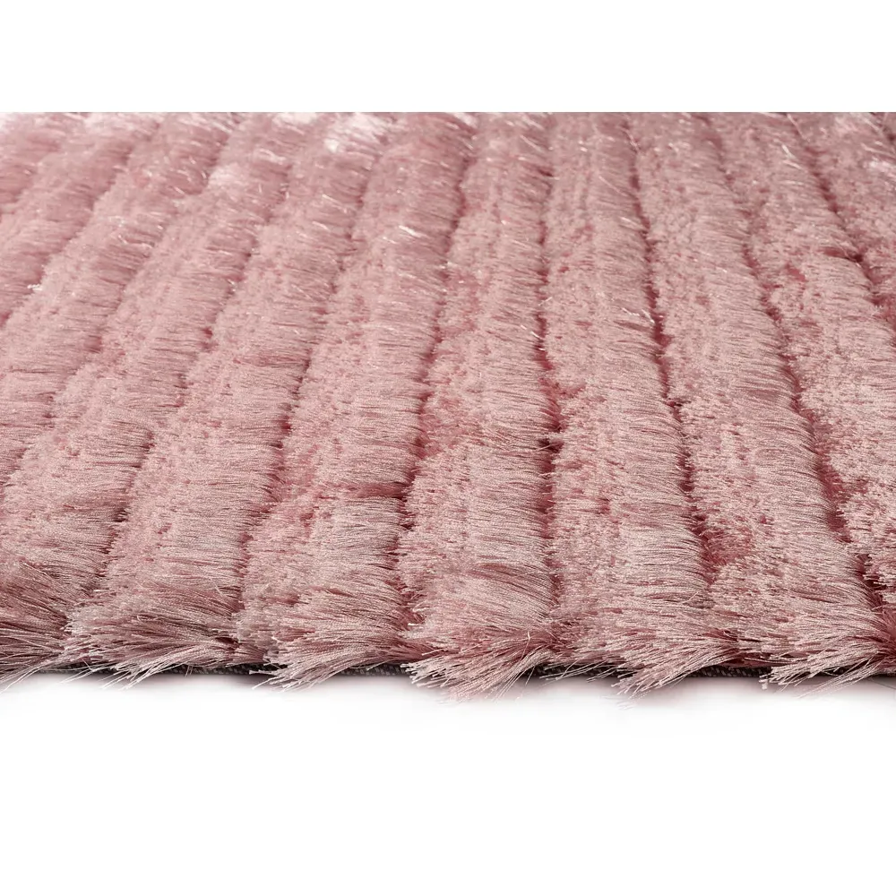 Carved Glamour Abode Rug - Rose, Polyester