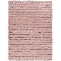 Carved Glamour Abode Rug - Rose, Polyester