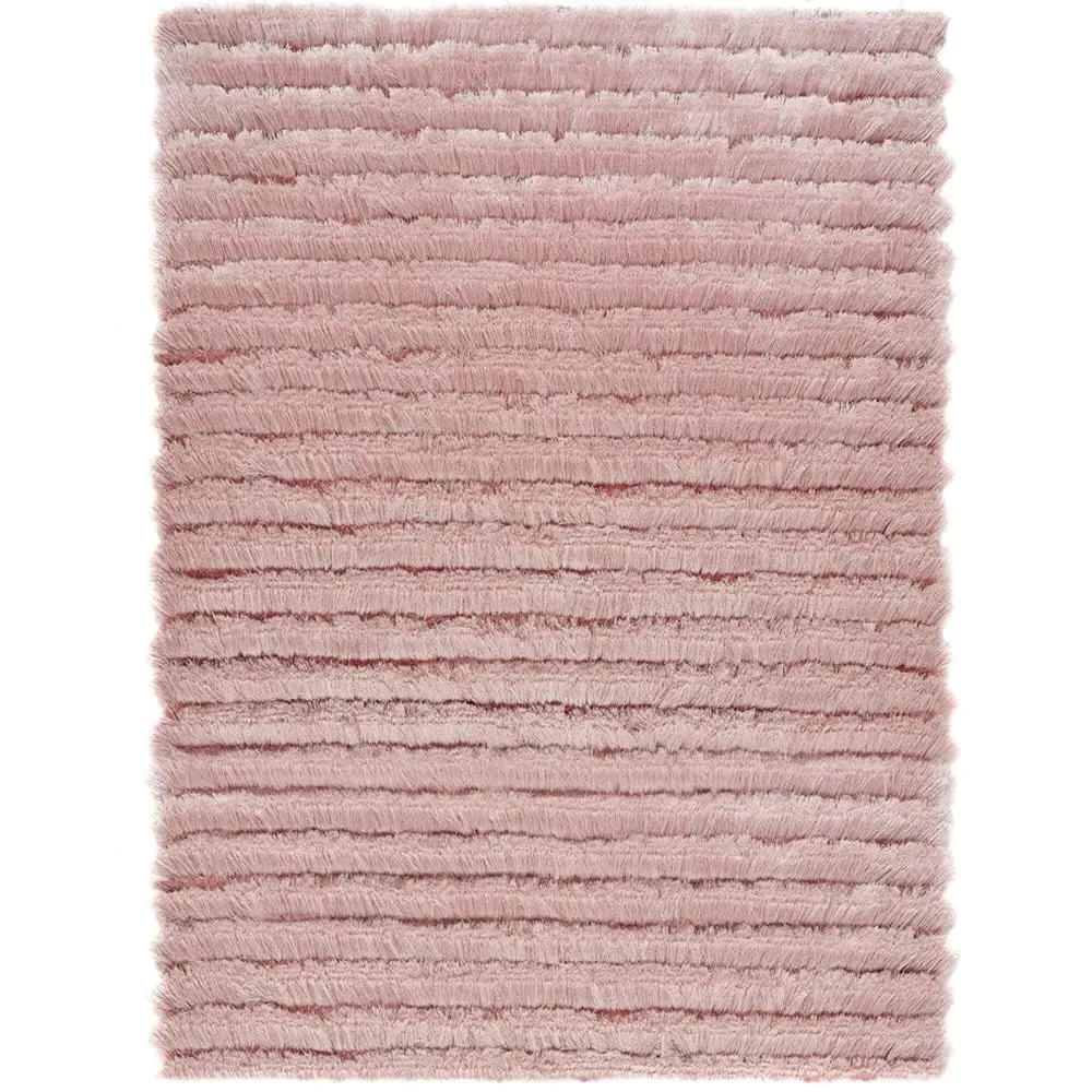 Carved Glamour Abode Rug - Rose, Polyester