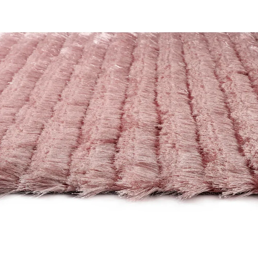 Carved Glamour Abode Rug - Rose, Polyester