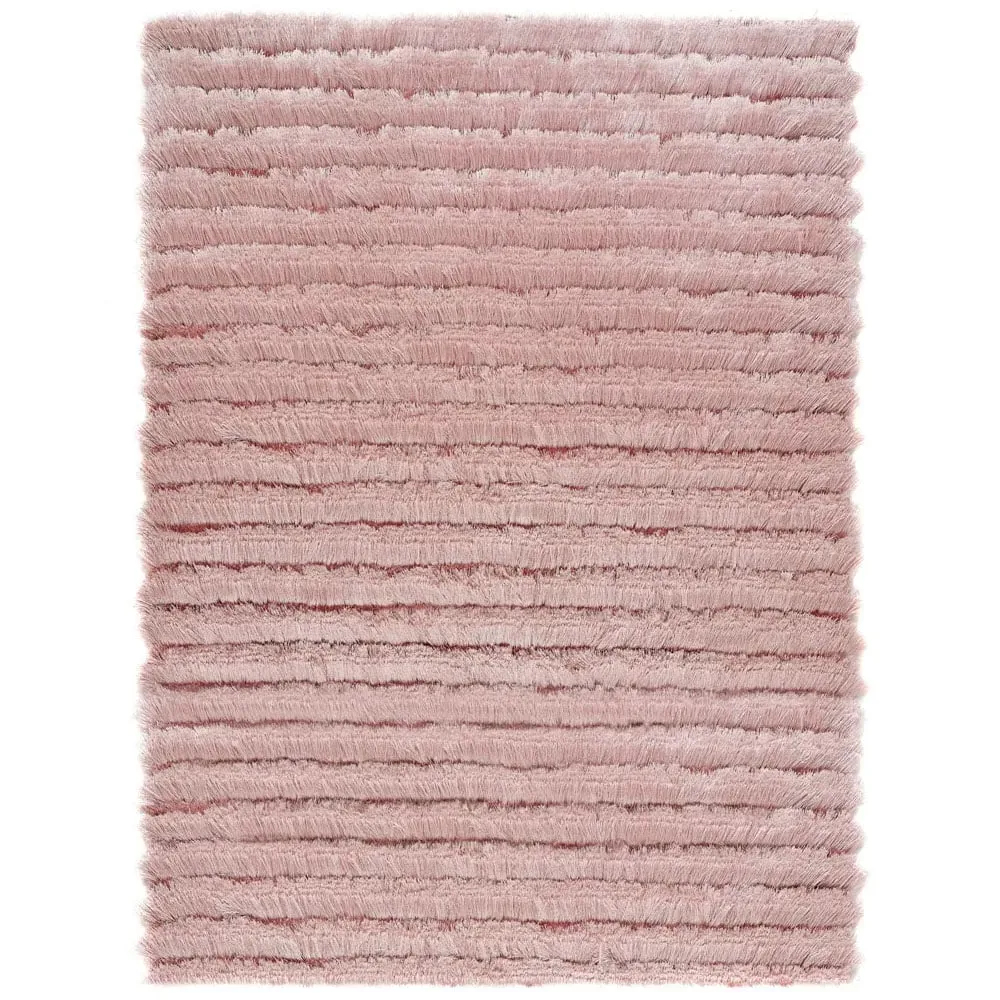 Carved Glamour Abode Rug - Rose, Polyester