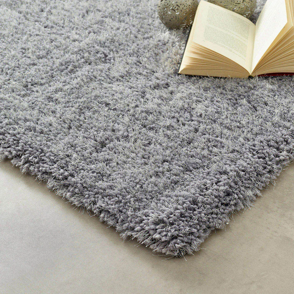 Chicago New Shaggy Rug - Grey, Polyester
