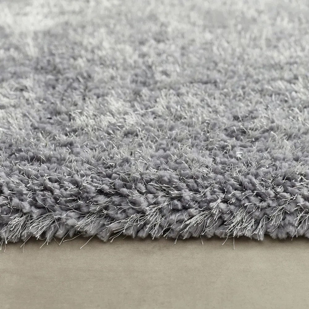 Chicago New Shaggy Rug - Grey, Polyester