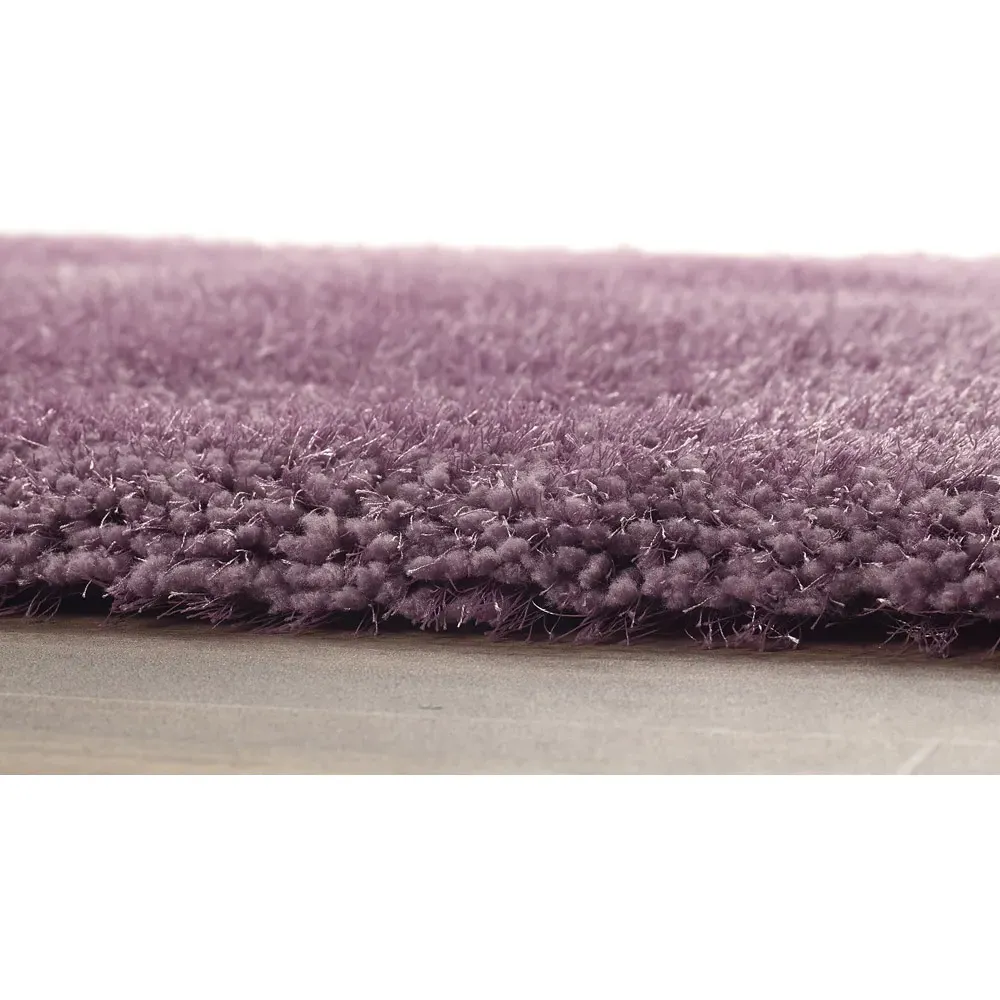 Chicago Rectangular Shaggy Rug - Lavender, Polyester