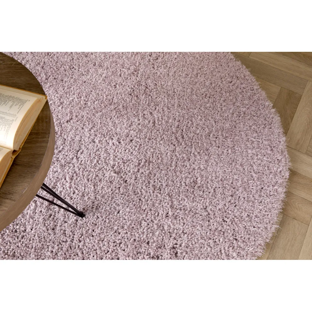 Chicago Round Rug 133cm - Lilac, Polyester