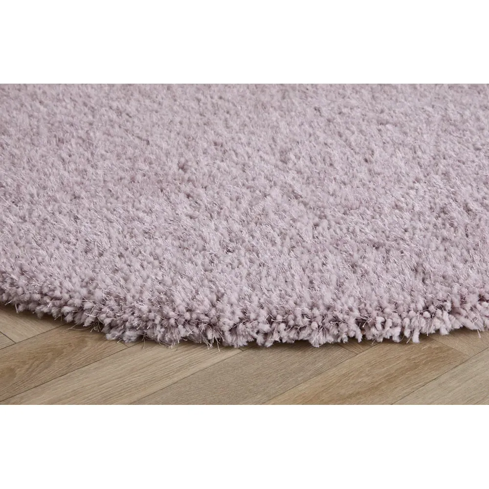Chicago Round Rug 133cm - Lilac, Polyester
