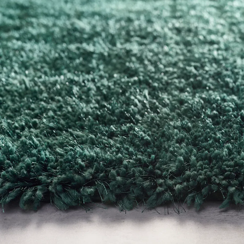 Chicago Round Rug - Forest Green, Polyester