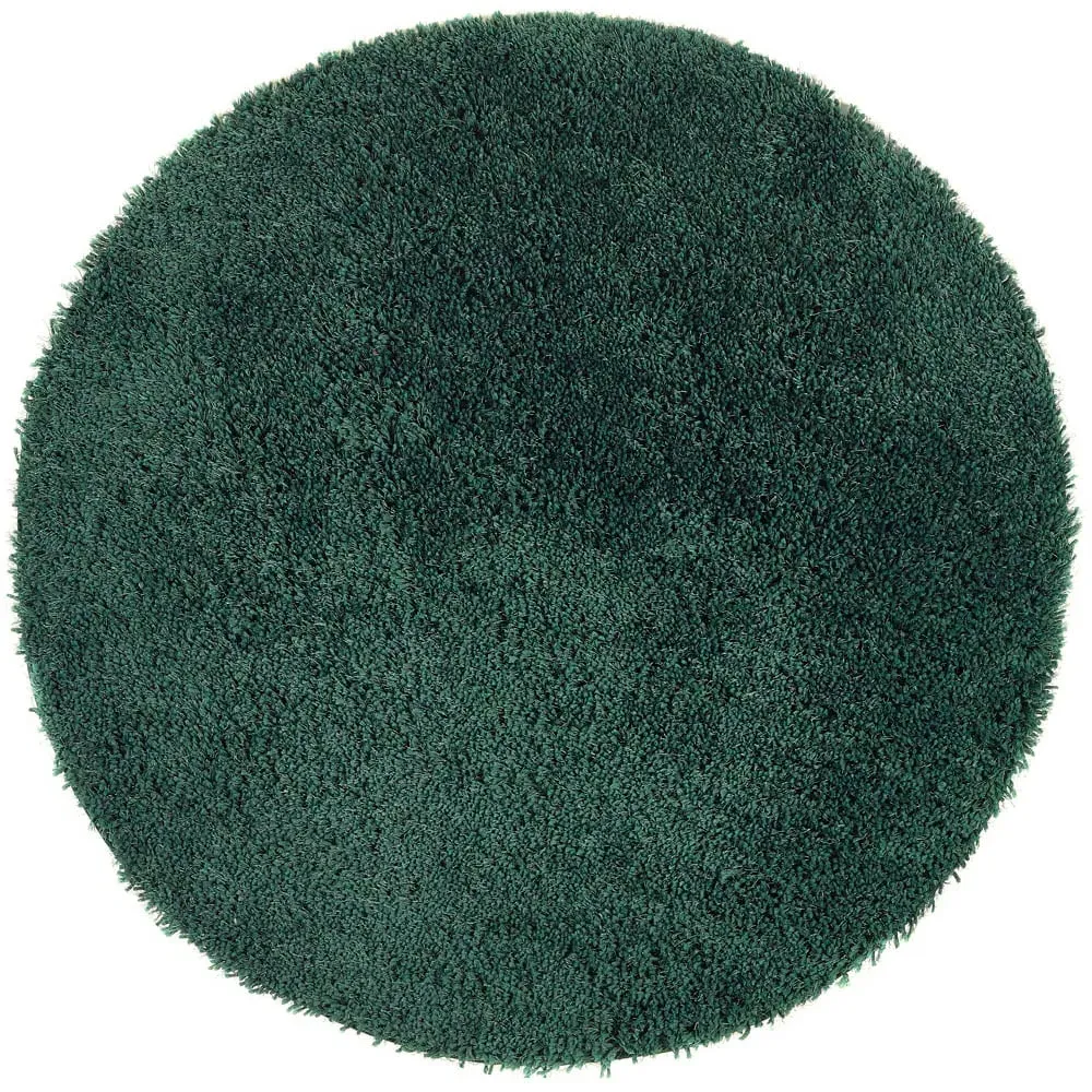 Chicago Round Rug - Forest Green, Polyester