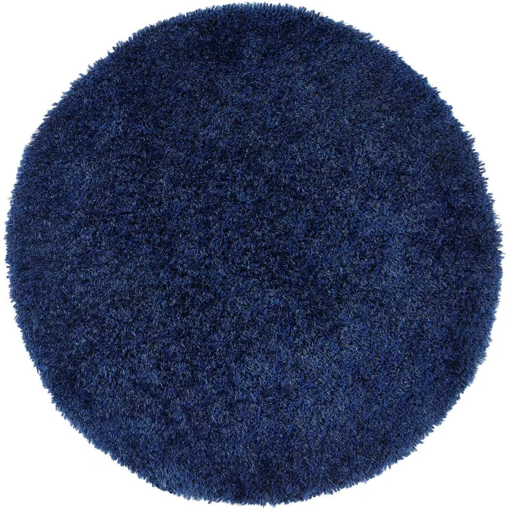 Chicago Round Rug - Indigo, Polyester