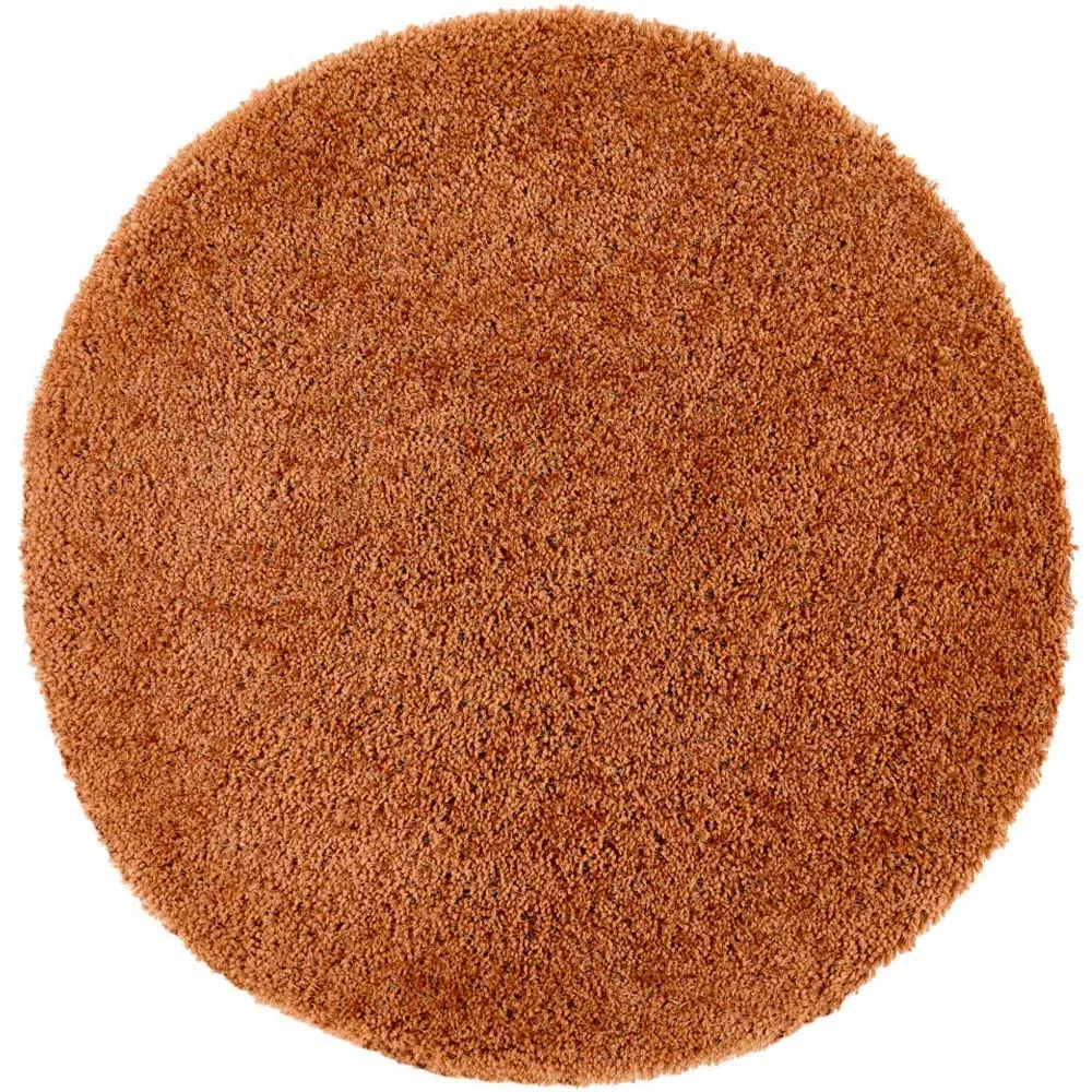 Chicago Round Rug - Orange, Polyester