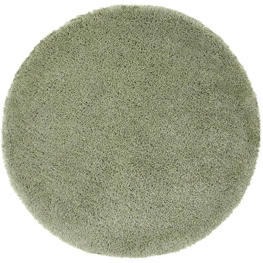 Chicago Round Rug - Sage Green, Polyester image