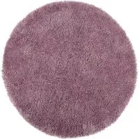 Chicago Round Shaggy Rug - Lavender, Polyester