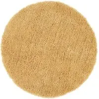 Chicago Round Shaggy Rug - Ochre, Polyester
