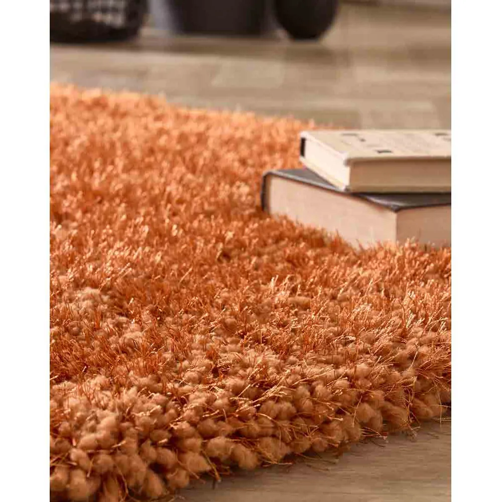 Chicago Rust Rug - Orange, Polyester