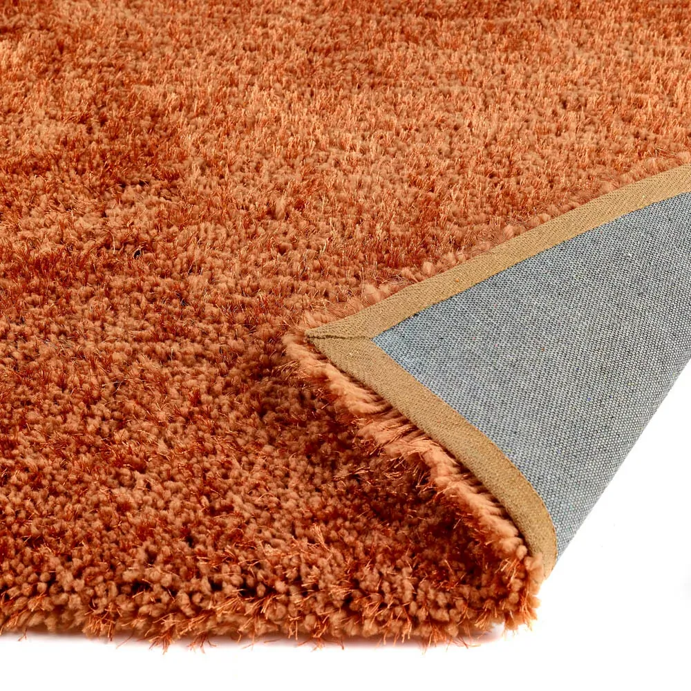 Chicago Rust Rug - Orange, Polyester