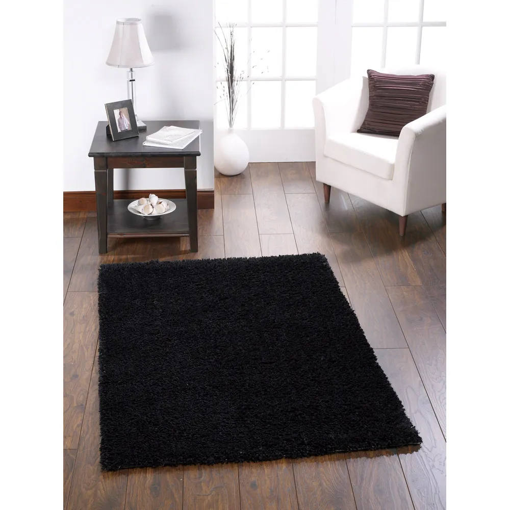Chicago Shag Rug - Black, Polyester