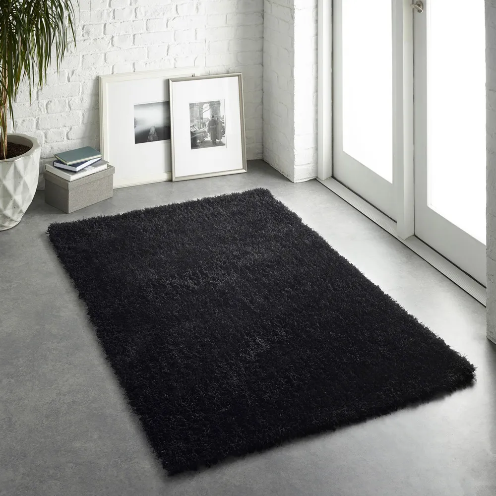 Chicago Shag Rug - Black, Polyester