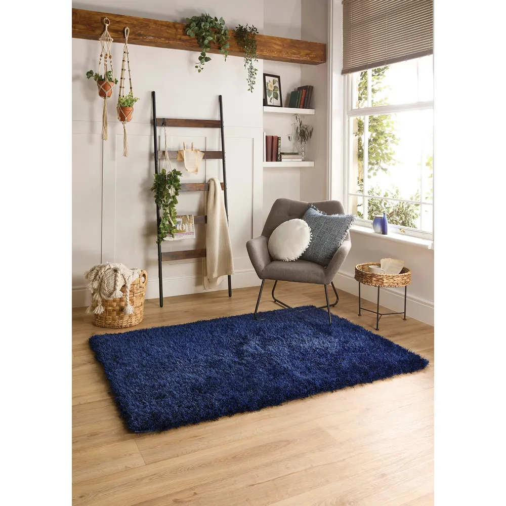 Chicago Shag Rug - Blue, Polyester