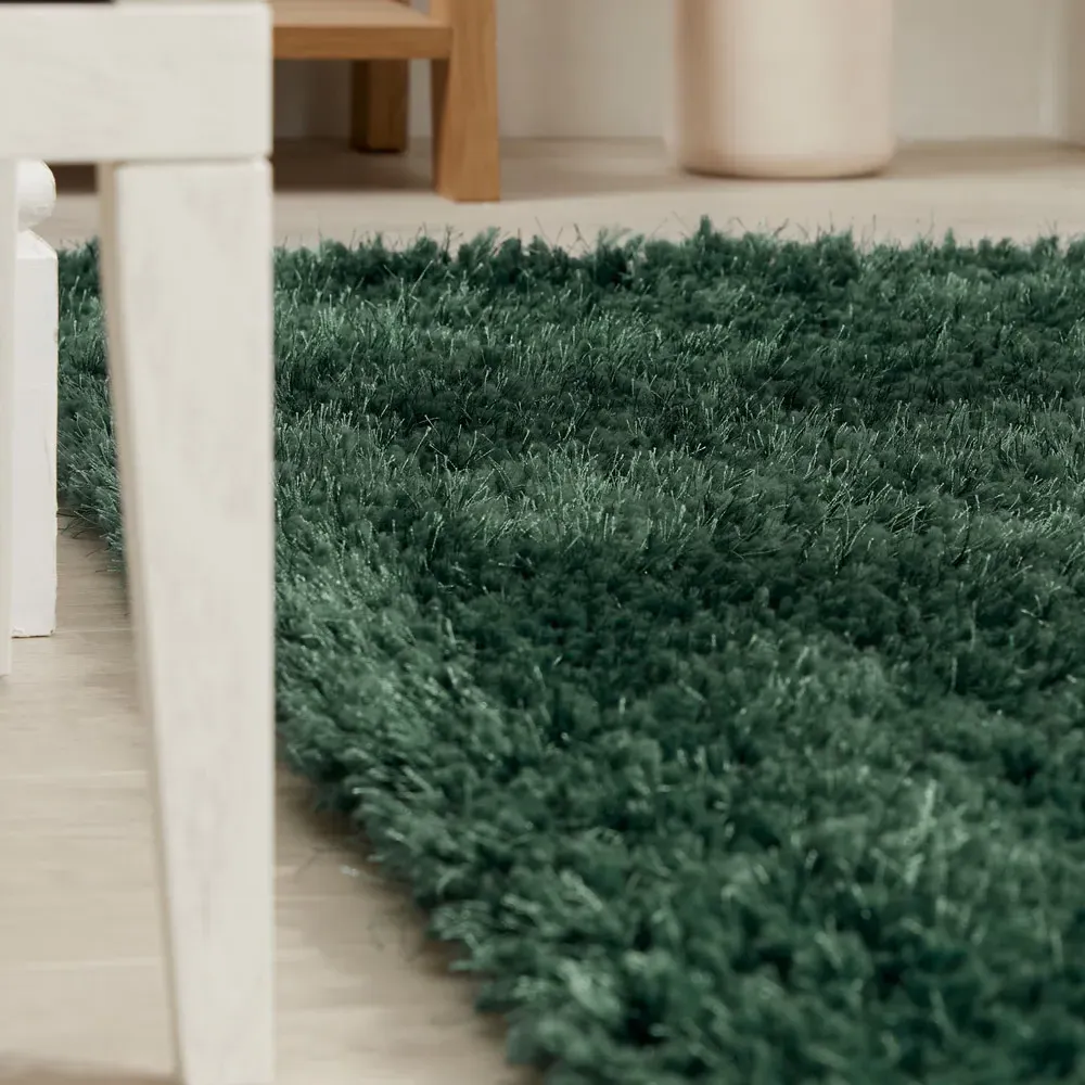 Chicago Shag Rug - Forest Green, Polyester