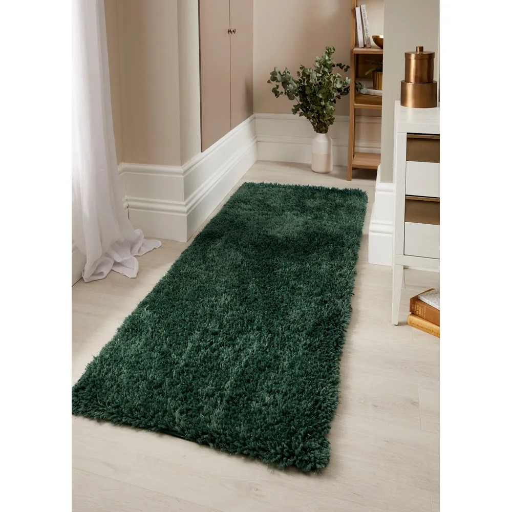 Chicago Shag Rug - Forest Green, Polyester