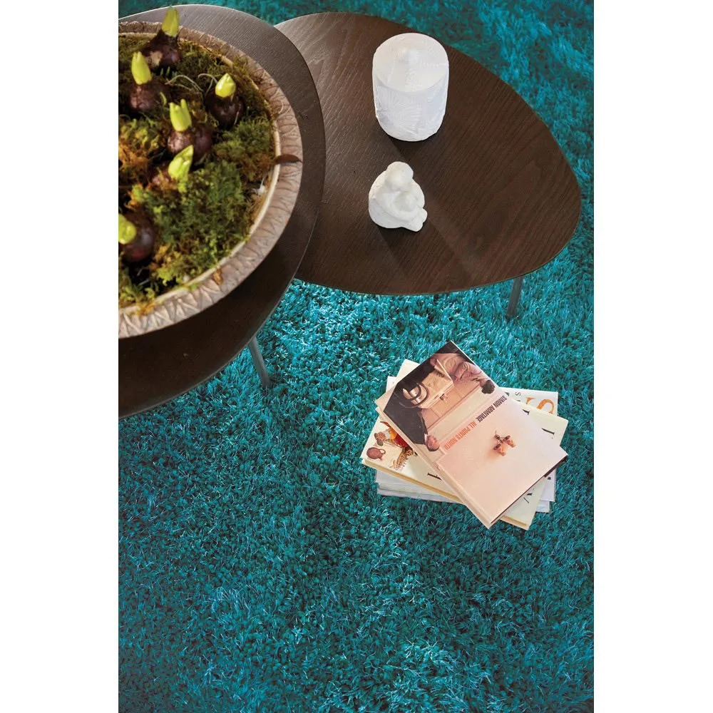 Chicago Shaggy Rug - Dark Teal, Polyester