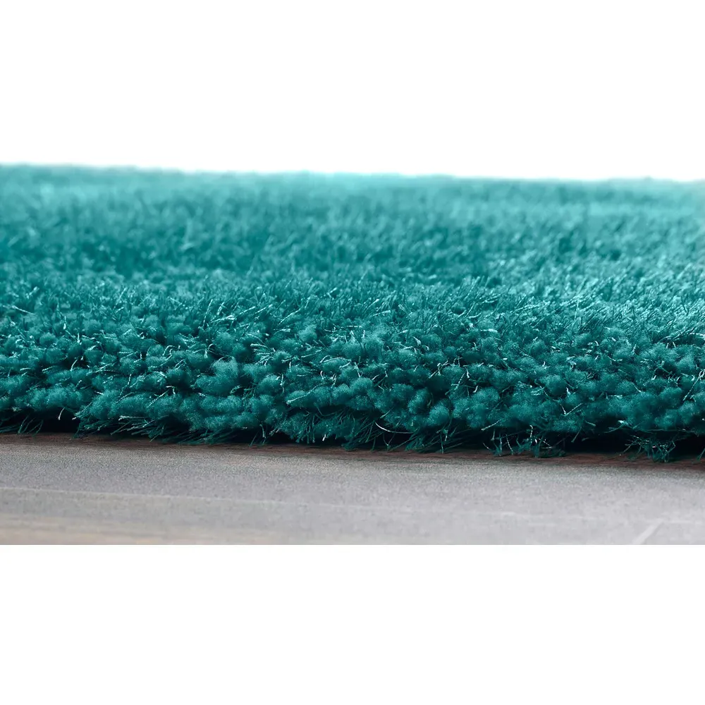 Chicago Shaggy Rug - Dark Teal, Polyester