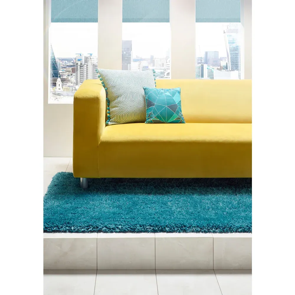 Chicago Shaggy Rug - Dark Teal, Polyester