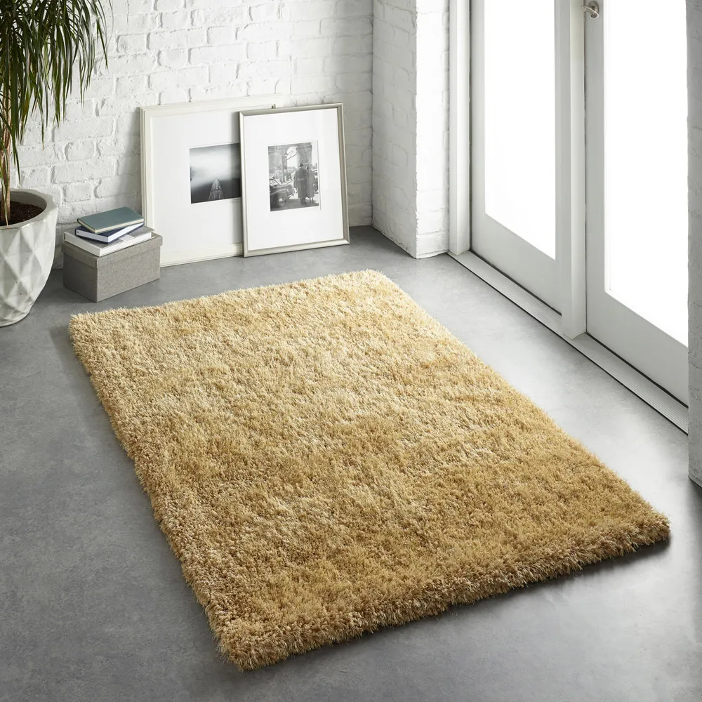 Chicago Shaggy Rug - Ochre, Polyester