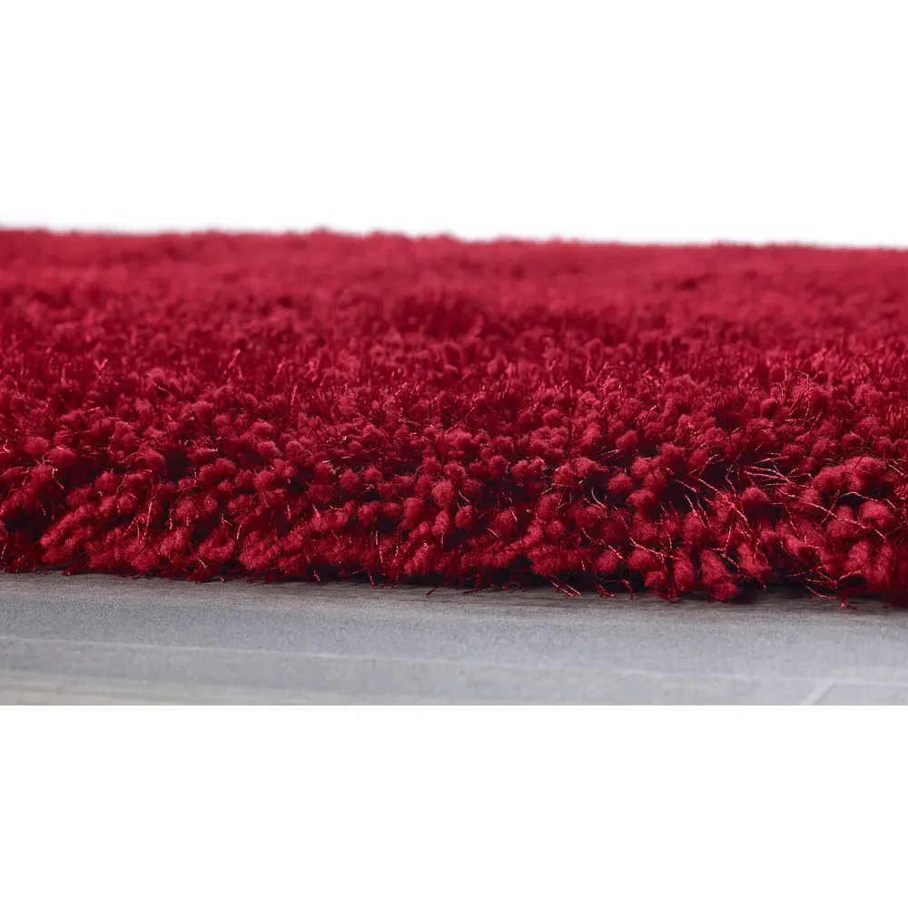 Chicago Shaggy Rug - Red, Polyester