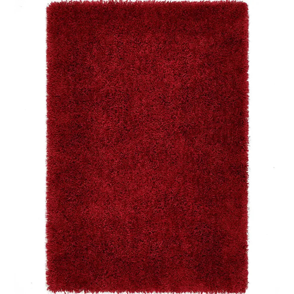 Chicago Shaggy Rug - Red, Polyester