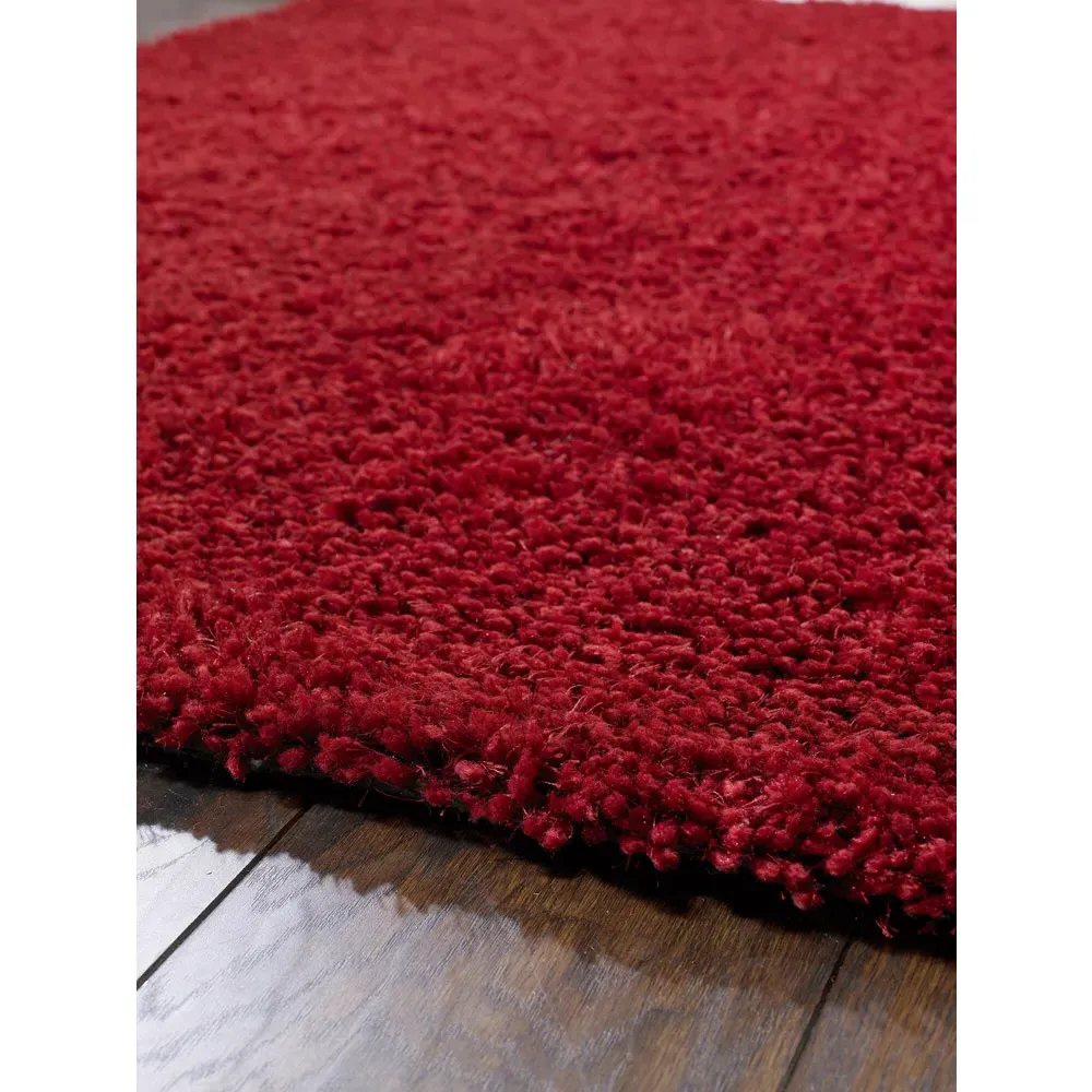Chicago Shaggy Rug - Red, Polyester