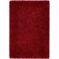 Chicago Shaggy Rug - Red, Polyester