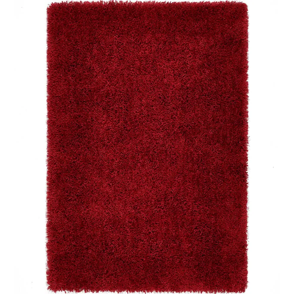 Chicago Shaggy Rug - Red, Polyester
