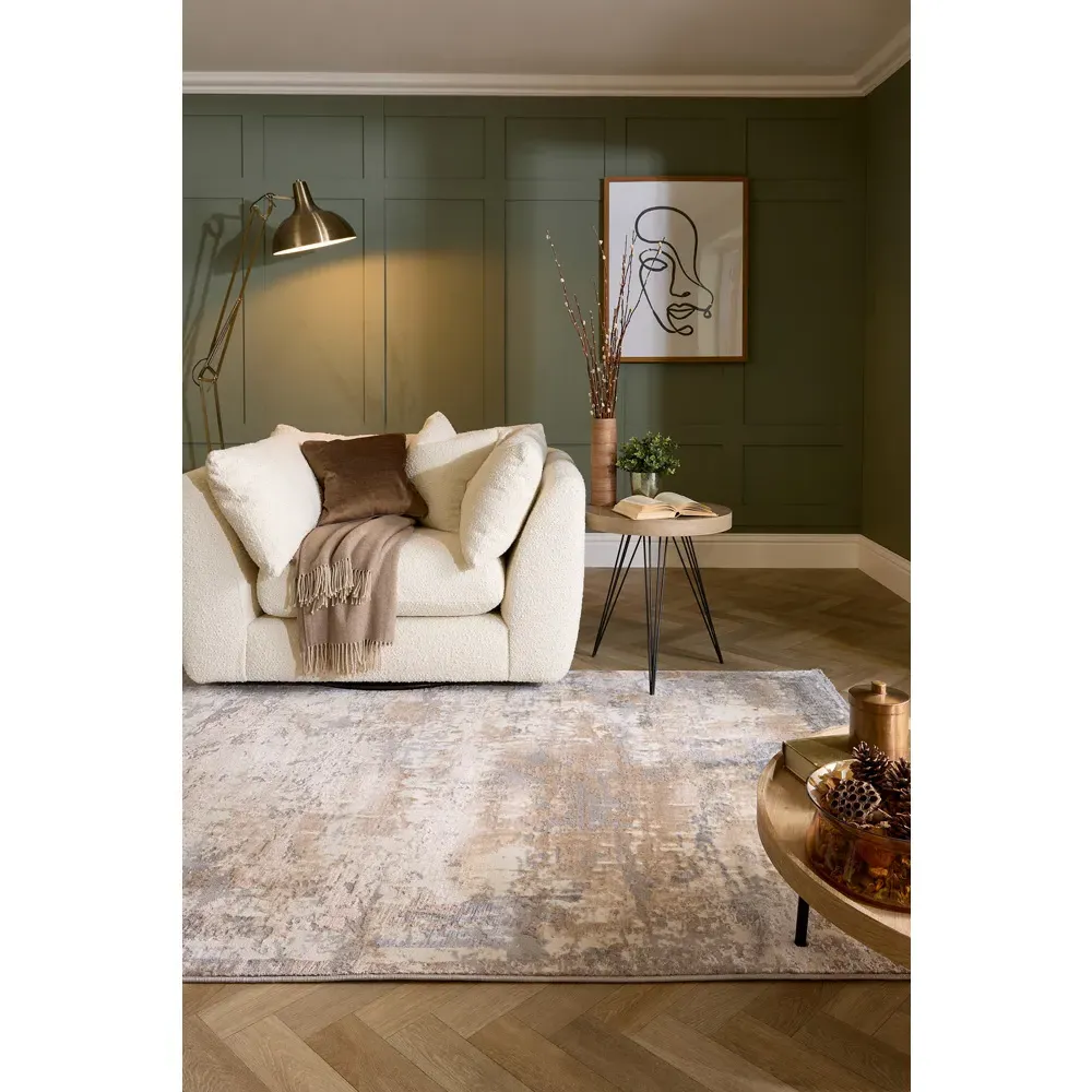 Cosimo Distressed Rug - Grey, Polypropylene