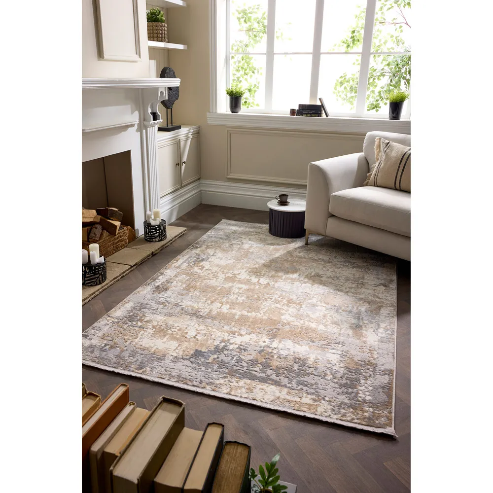 Cosimo Distressed Rug - Grey, Polypropylene