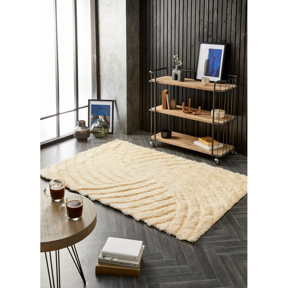 Dallas Shag Rug - Champagne, Polyester