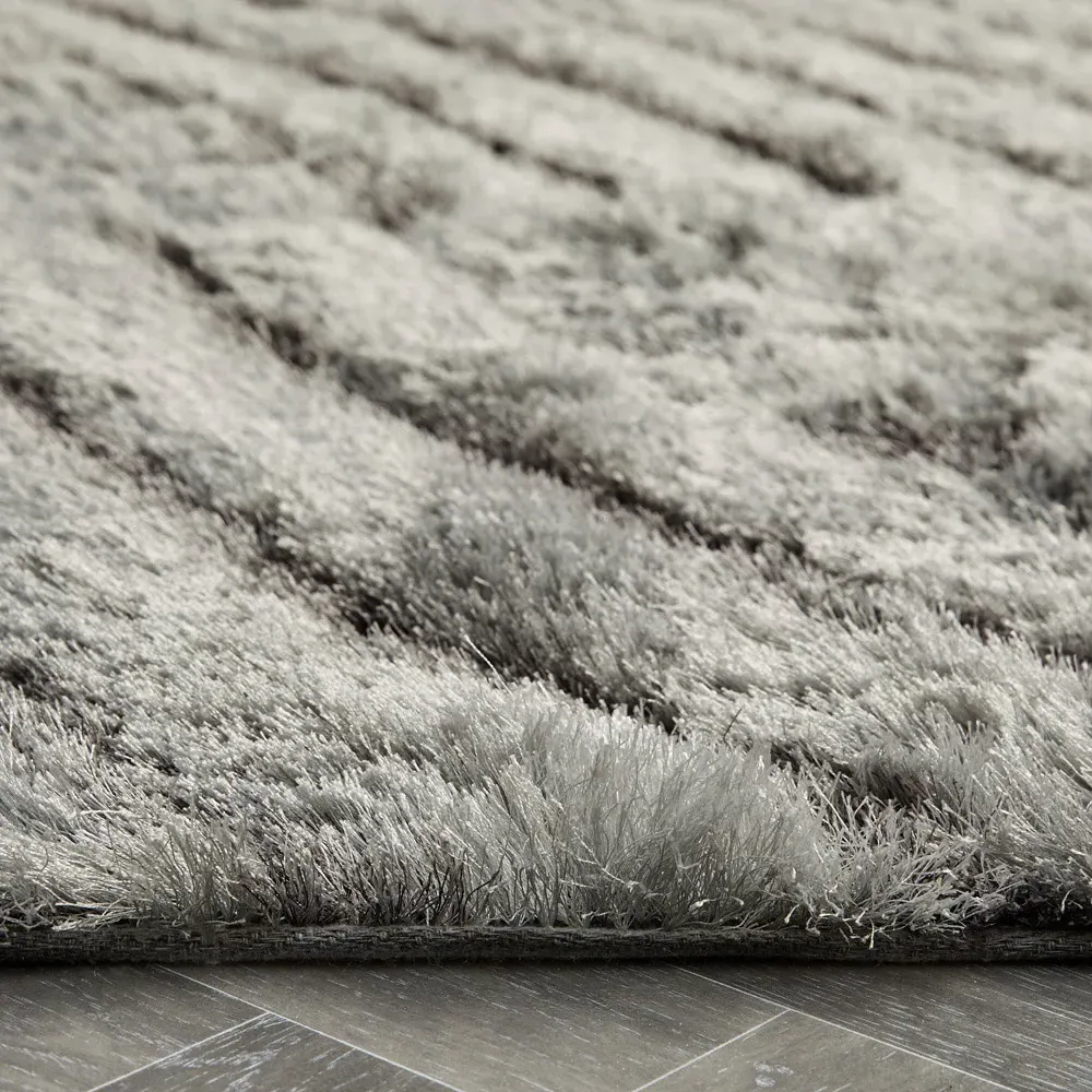 Dallas Shag Rug - Silver, Polyester
