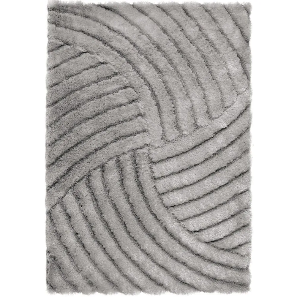 Dallas Shag Rug - Silver, Polyester