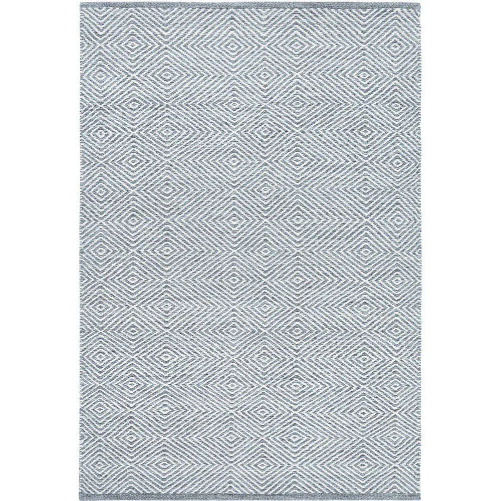 Estelle Diamond Pattern Rug - Sky Grey, Wool image