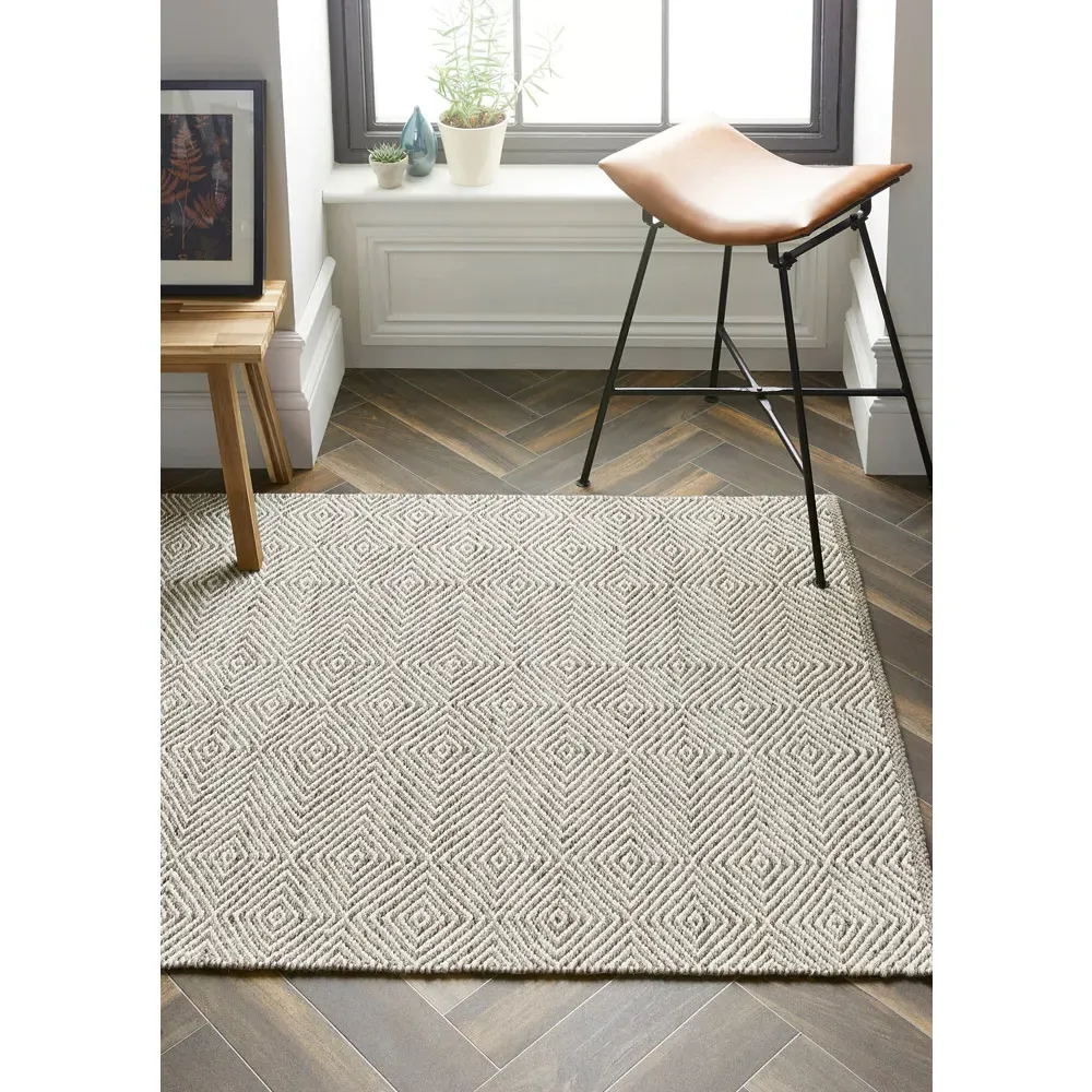 Estelle Flatweave Rug - Cream, Wool