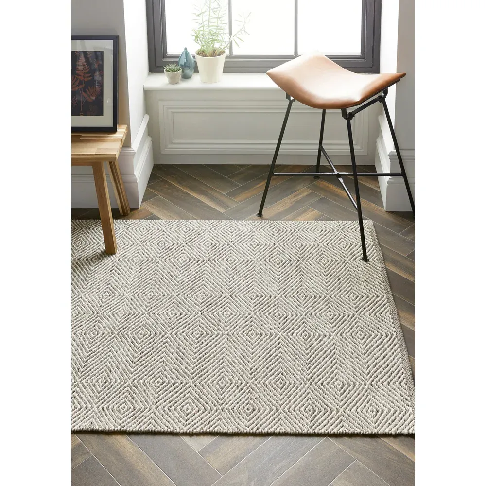Estelle Flatweave Rug - Cream, Wool