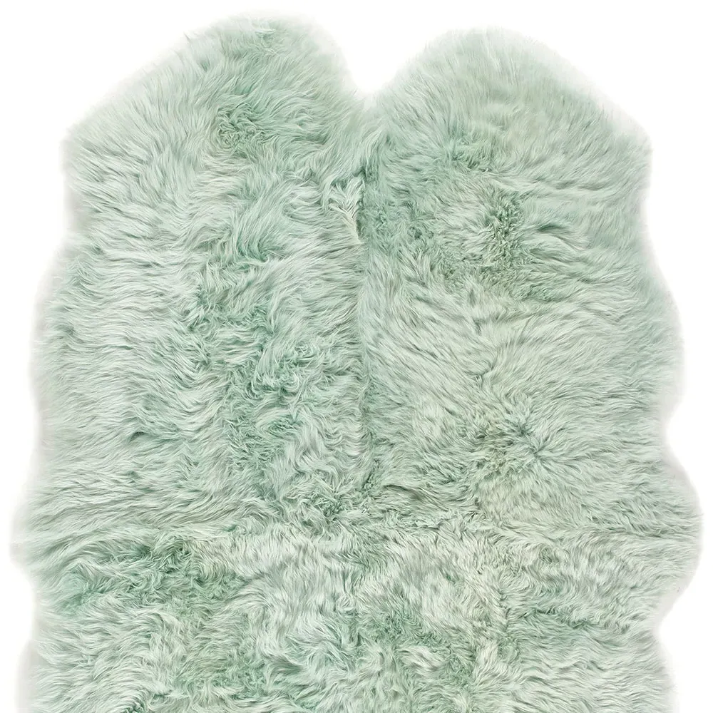 Genuine Sheepskin Quad Rug - Mint, New Zealand Wool