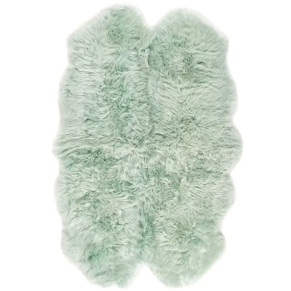 Genuine Sheepskin Quad Rug - Mint, New Zealand Wool