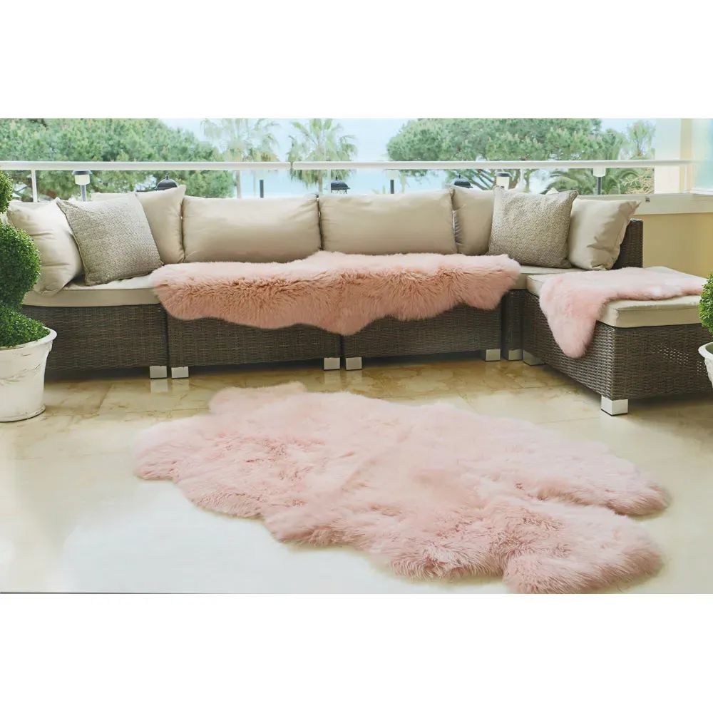 Genuine Sheepskin Rug - Adobe Rose, New Zealand Wool