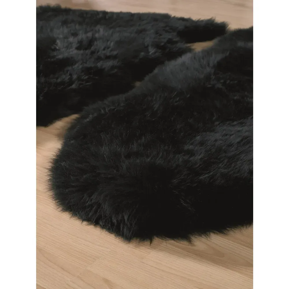 Genuine Sheepskin Rug - Black, New Zealand Wool