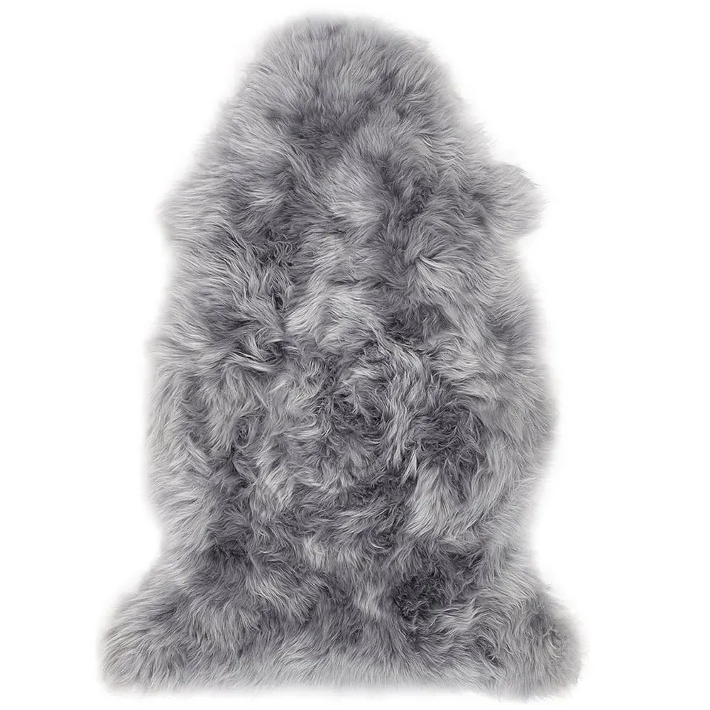Genuine Sheepskin Rug - Grey, New Zealand Wool